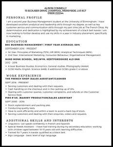 Cv Template Undergraduate Student Cv Examples Cv Template throughout dimensions 816 X 1056