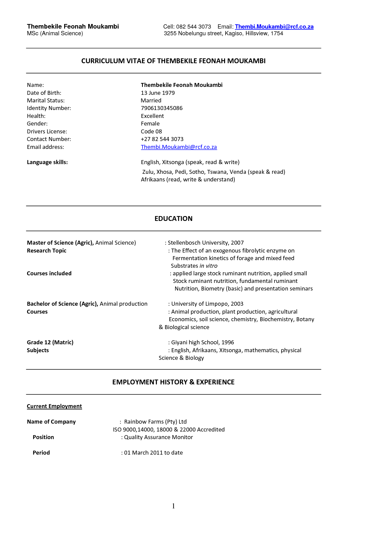 Cv Template Za Cv Template Student Resume Resume Examples inside proportions 1240 X 1754