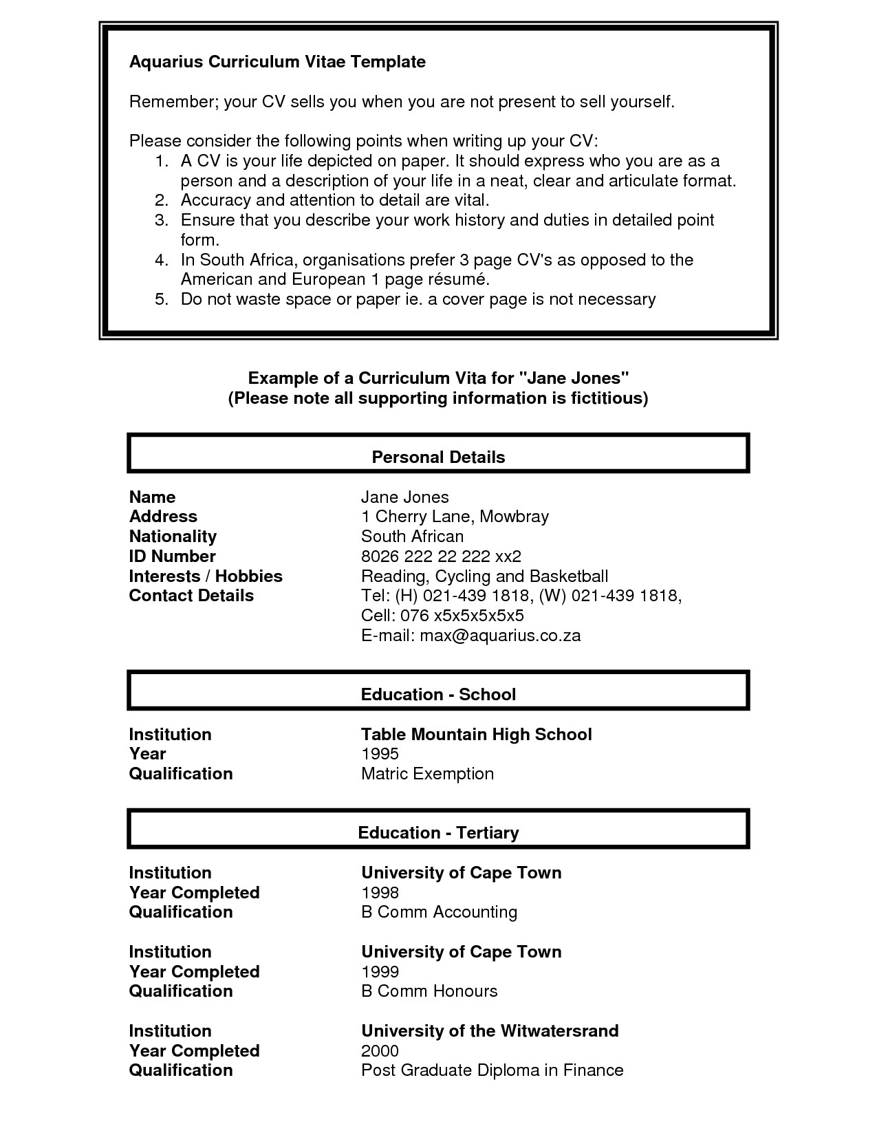 Cv Template Za Job Cover Letter Cv Template Curriculum with regard to measurements 1275 X 1650