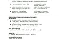 Dance Resume Templates Dance Resume Education Resume within proportions 947 X 864