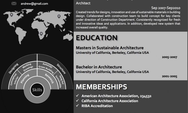 Dark Word Architect Resumecv Template Vista Resume throughout size 1240 X 1754