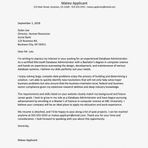 Database Administrator Cover Letter Example within size 1000 X 1000