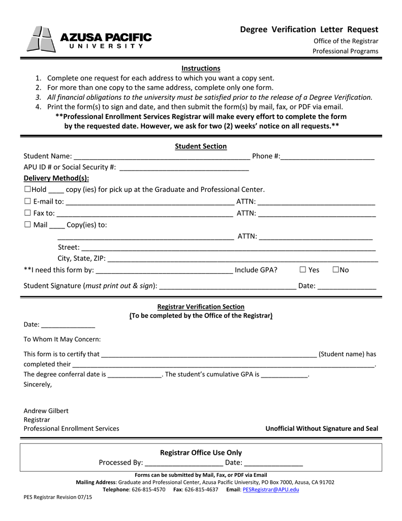 Degree Verification Form Manualzz throughout dimensions 791 X 1024