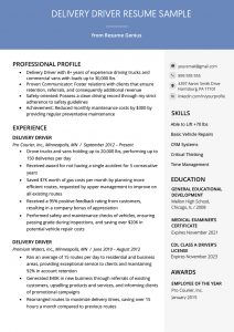 Delivery Driver Resume Example Writing Tips Resume Genius regarding dimensions 800 X 1132