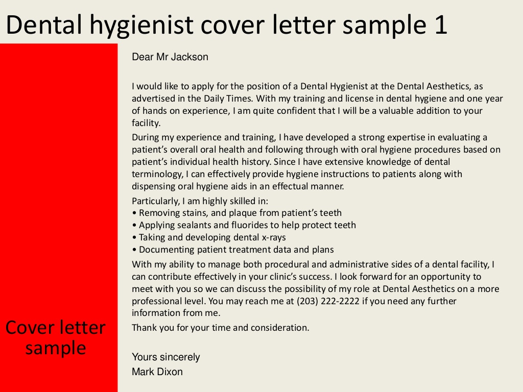 Dental Hygienist Cover Letter for sizing 1024 X 768