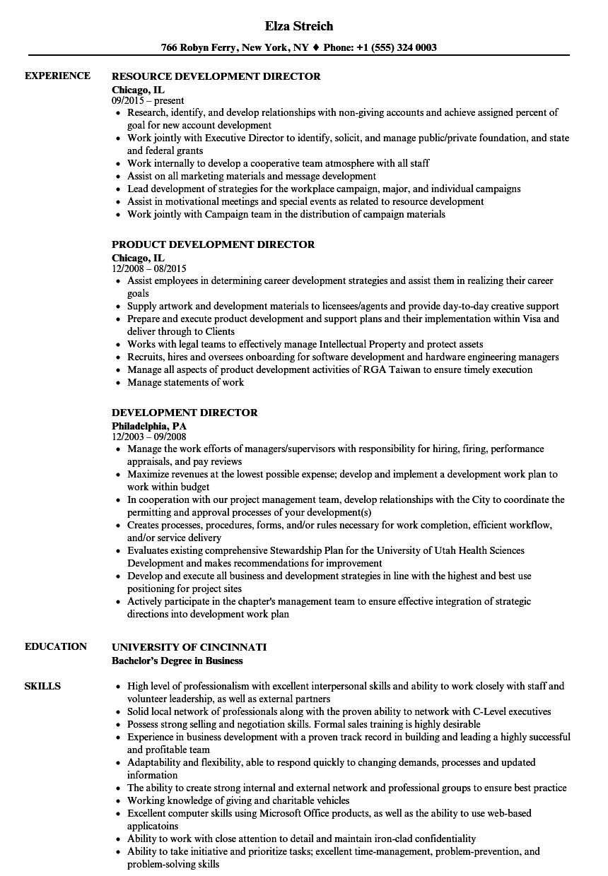 Development Director Resume Samples Velvet Jobs within proportions 860 X 1240