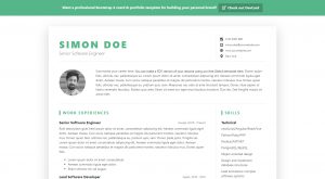 Devresume A Free Bootstrap 4 Resumecv Template For within measurements 1487 X 818