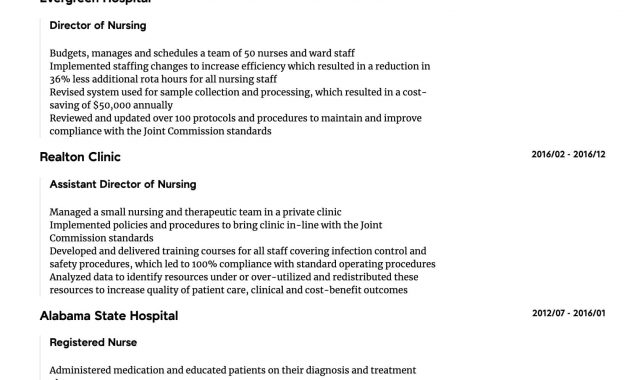 Director Of Nursing Resume Samples All Experience Levels with regard to sizing 1650 X 2440