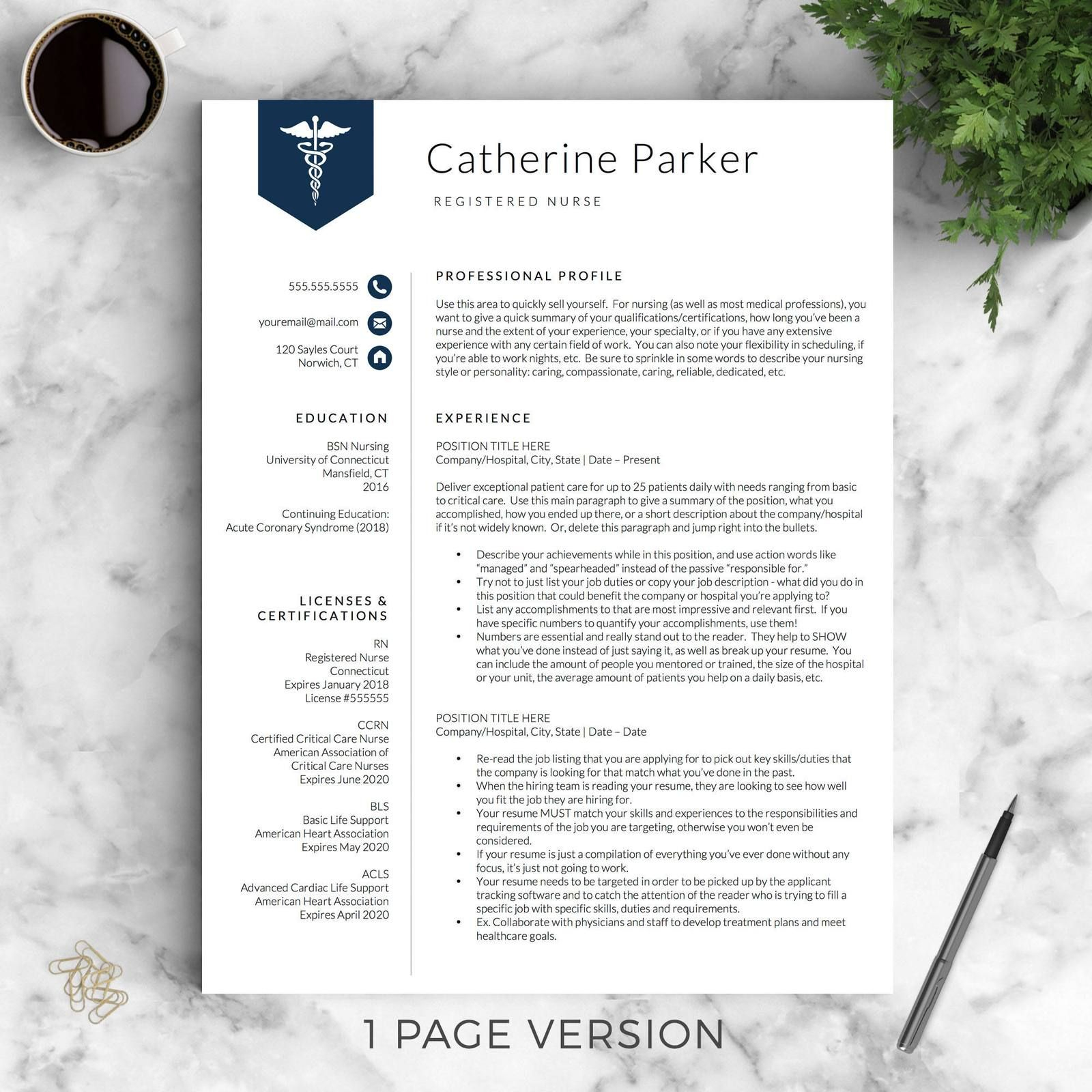 Doctor Nursing Resume Template The Catherine Nursing inside sizing 1600 X 1600