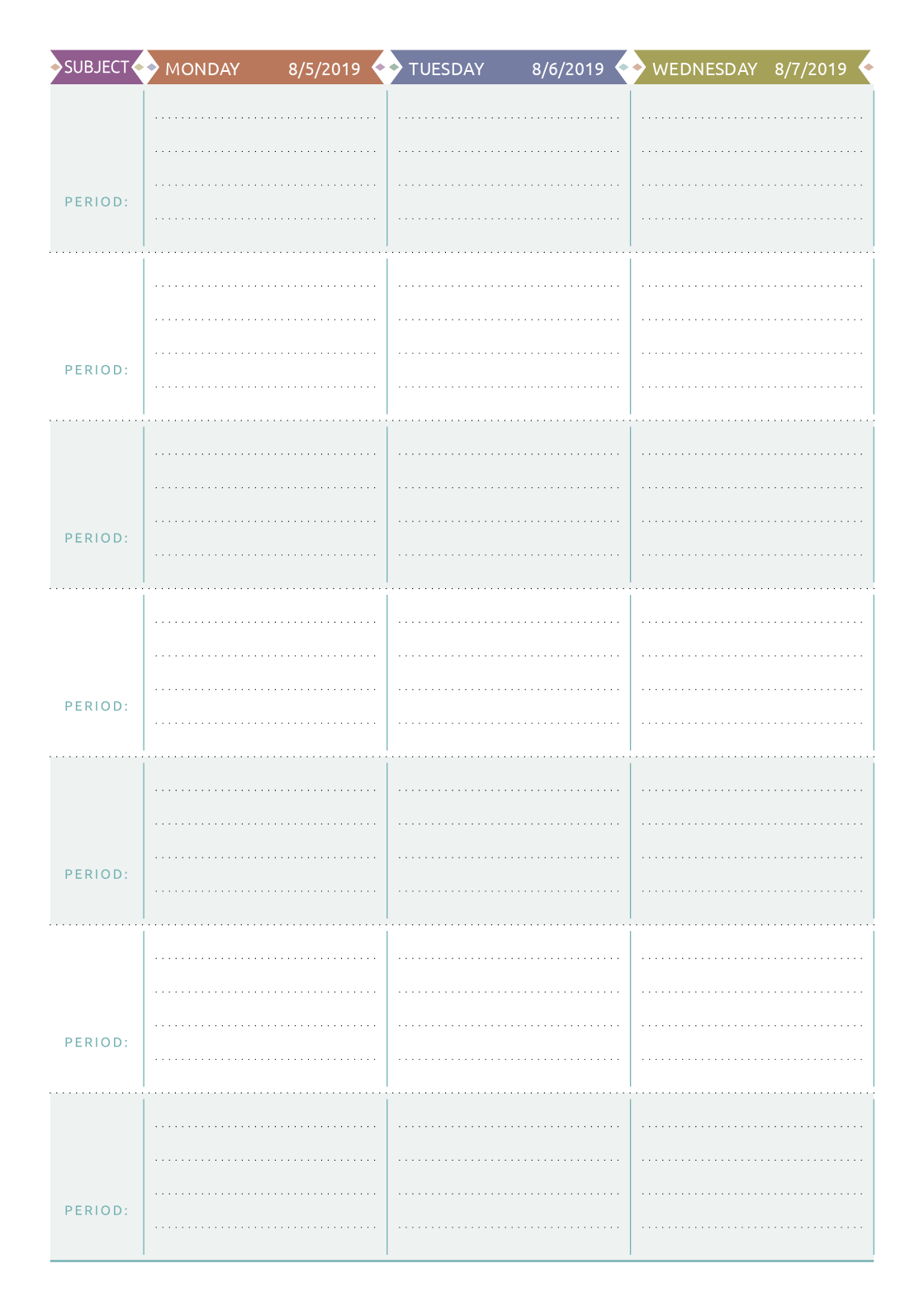 Download Printable Teacher Planner Casual Style Pdf regarding dimensions 1119 X 1587