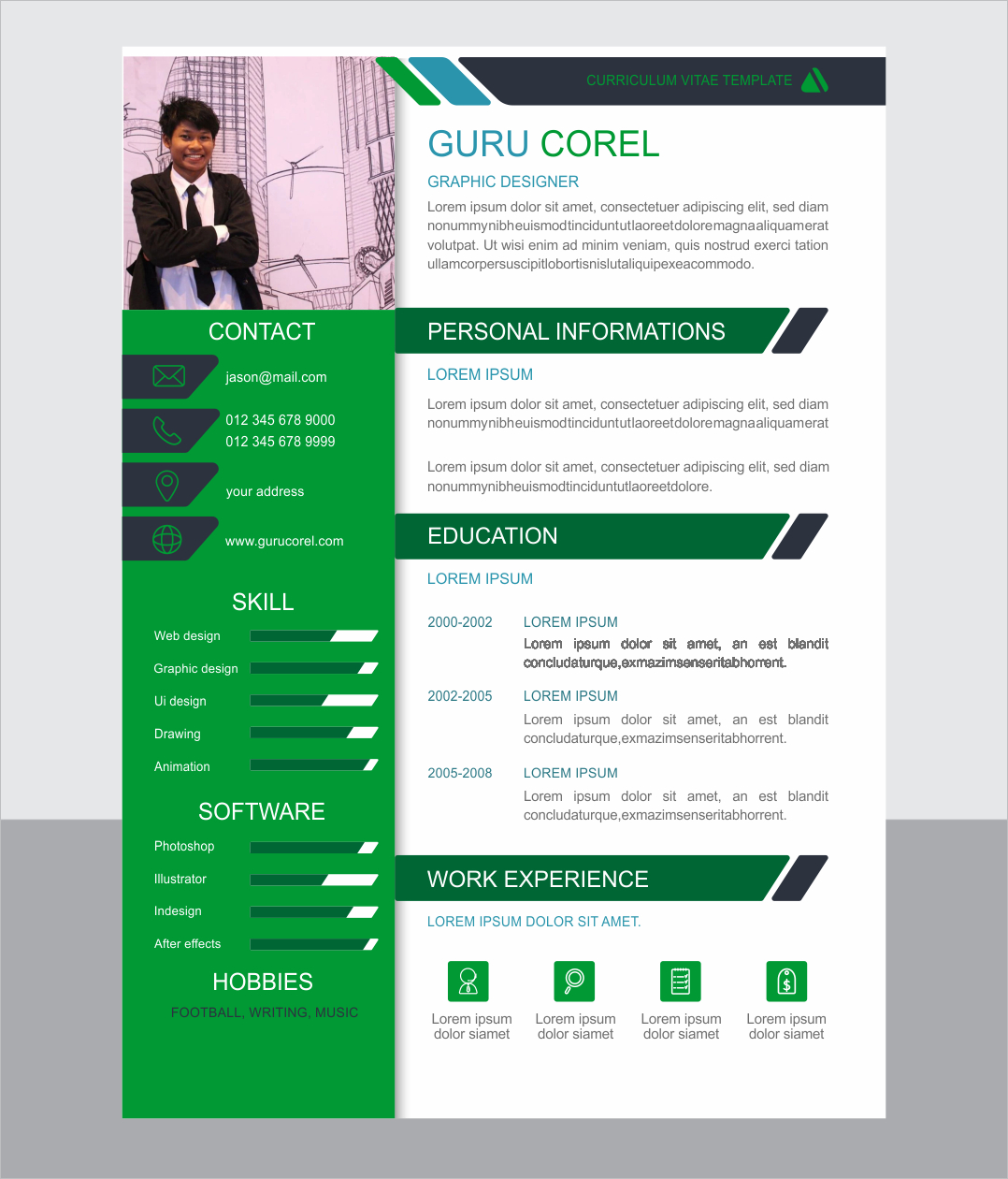 Download Template Curriculum Vitae Cv Dapat Di Edit within size 1078 X 1260