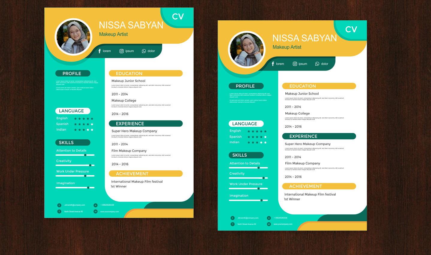 Download Template Cv Coreldraw Keren Abis 2018 Guru Corel within measurements 1438 X 853