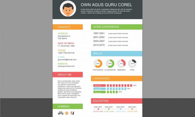 Download Template Cv Coreldraw X7 Bloggerfasr with regard to proportions 1600 X 1287