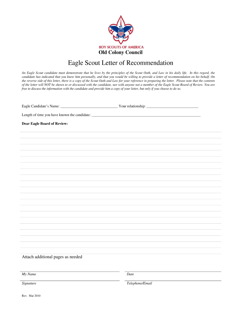 Eagle Recommendation Letter Form Debandje for proportions 770 X 1024