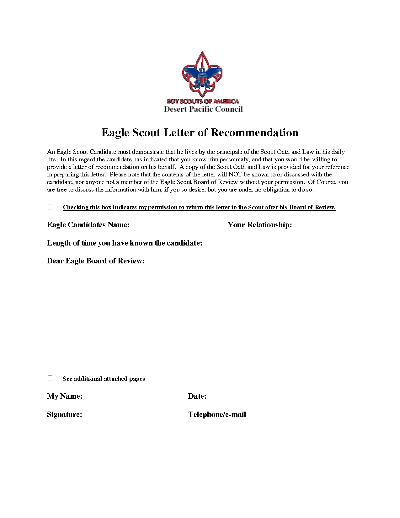 Eagle Scout Recommendation Letter Sample Eagle Scout for proportions 1275 X 1650