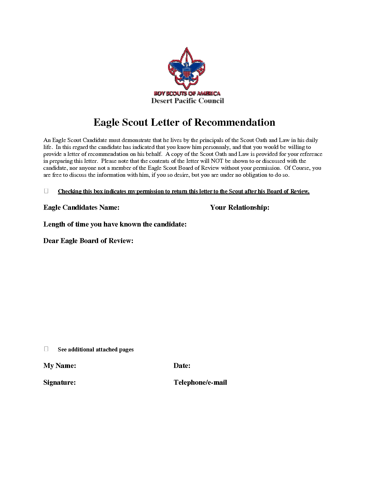 Eagle Scout Recommendation Letter Sample Eagle Scout for size 1275 X 1650