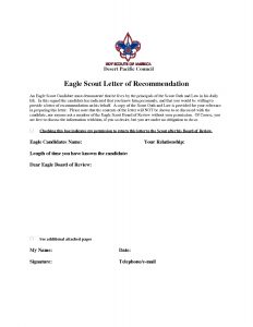 Eagle Scout Recommendation Letter Sample Eagle Scout throughout measurements 1275 X 1650