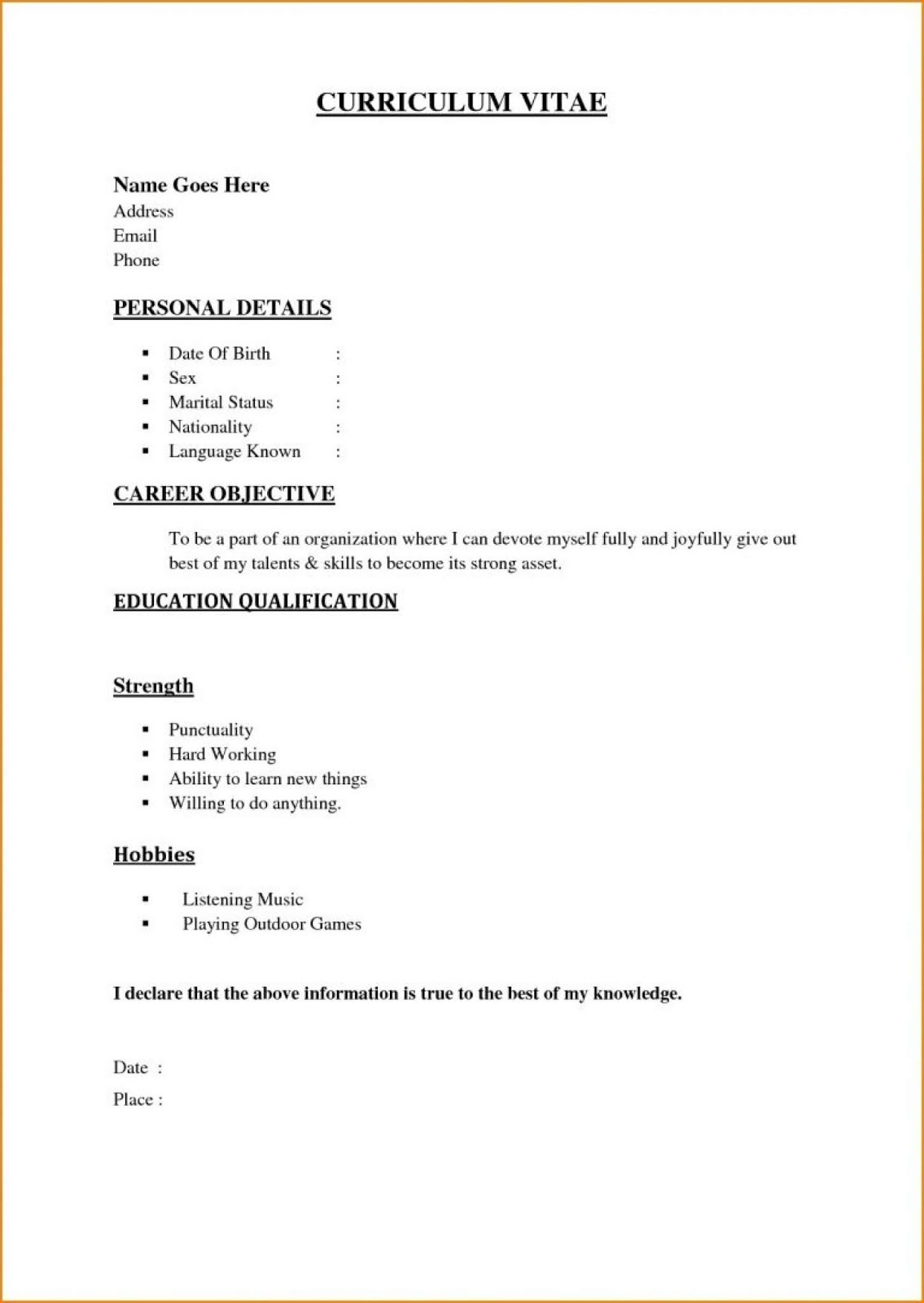 Easy Free Resume Template 2019 Easy Free Cv Templates 2020 inside measurements 1135 X 1600