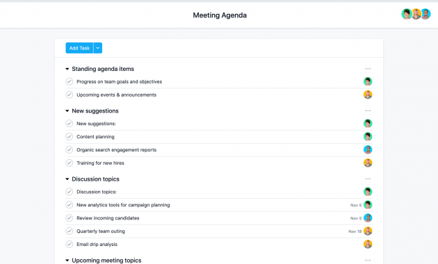 Easy To Adapt Meeting Agenda Template Asana pertaining to dimensions 4800 X 3060