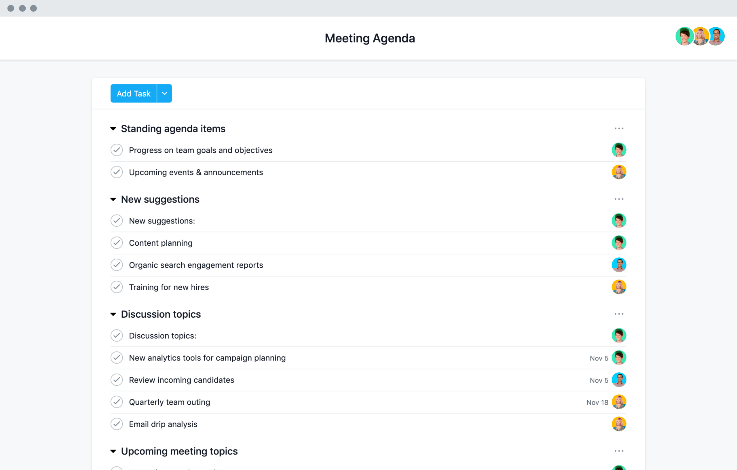 Easy To Adapt Meeting Agenda Template Asana with regard to sizing 4800 X 3060