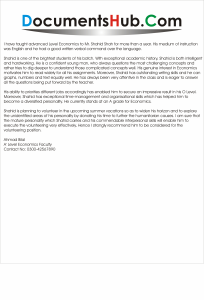 Economics Recommendation Letter Debandje throughout size 2553 X 3760