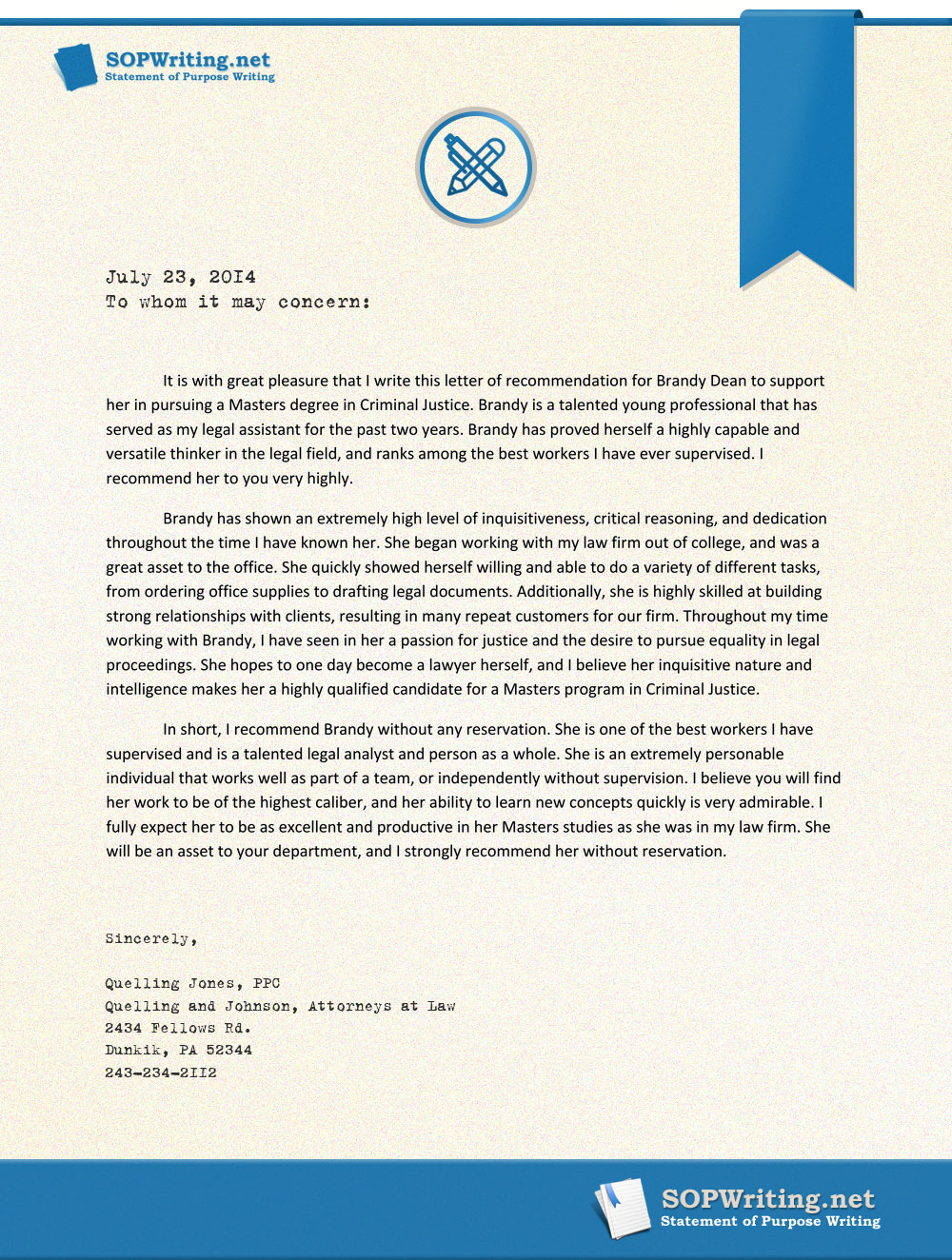 Effectively Written Sample Letter Of Recommendation For Ms with proportions 1000 X 1324