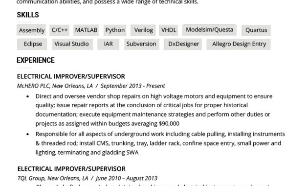 Electrical Engineer Resume Example Writing Tips Resume for dimensions 800 X 1132