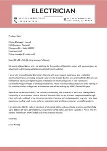 Electrician Cover Letter Sample Writing Tips Resume Genius regarding sizing 800 X 1132