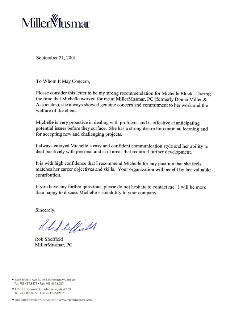 Employee Letter Of Recommendation Akali for dimensions 800 X 1014