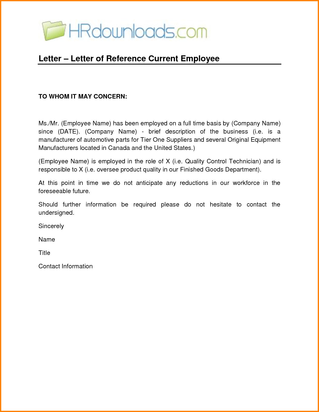 Employee Recommendation Letter For Employment Letter Of with dimensions 1285 X 1660