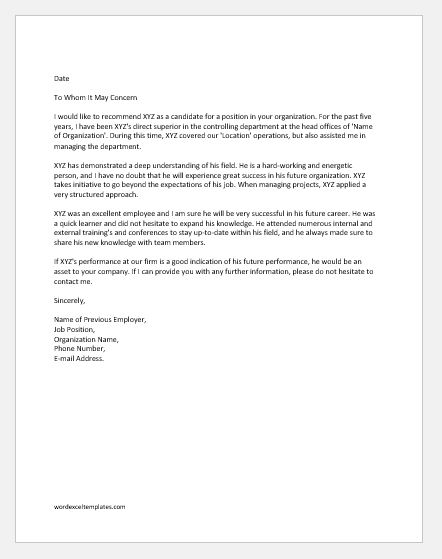 Employer Reference Letter Template Debandje with regard to sizing 442 X 559