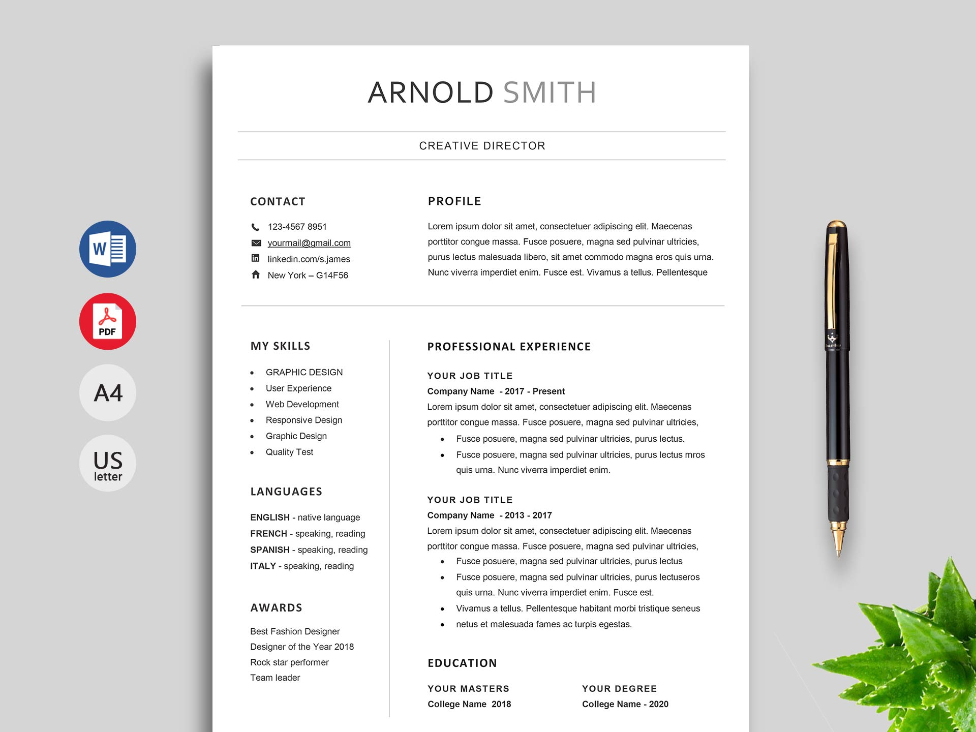 English Cv Template Word Debandje throughout size 1920 X 1440