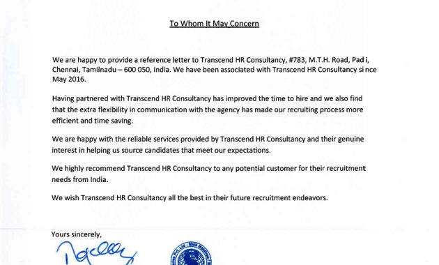 Ensis Maldives Recommendation Letter Transcend Group regarding sizing 900 X 1165