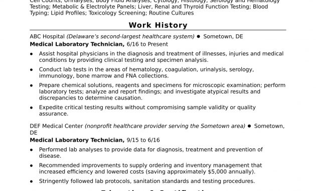 Entry Level Lab Technician Resume Sample Monster regarding dimensions 1700 X 2200