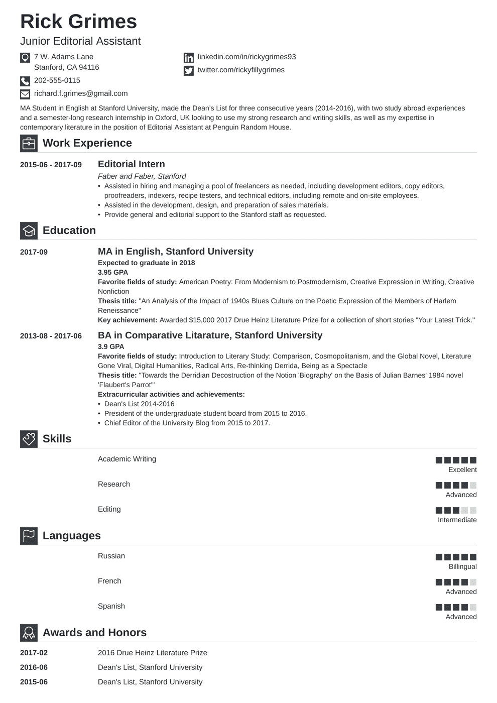 Entry Level Resume Template Guide 20 Examples in size 990 X 1400