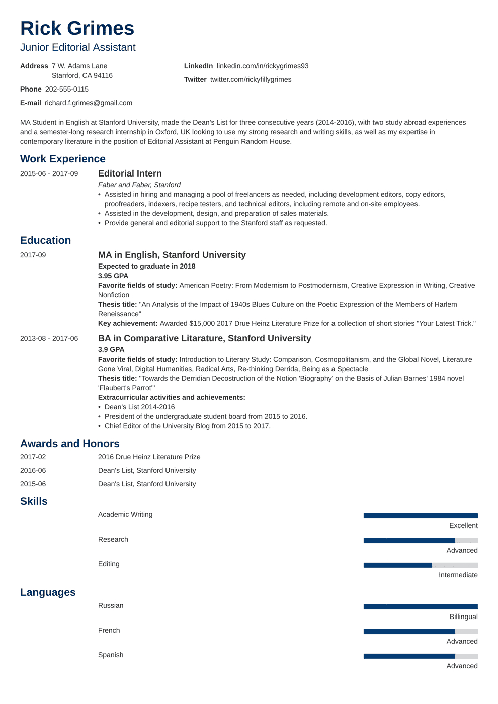 Entry Level Resume Template Guide 20 Examples with regard to proportions 990 X 1400