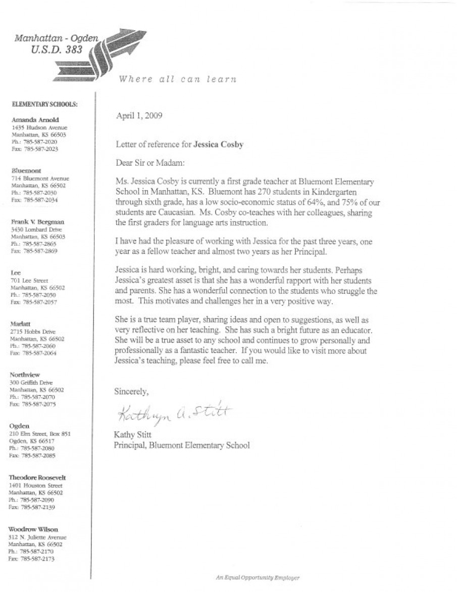 Esl Teacher Letter Of Recommendation Debandje regarding dimensions 905 X 1171