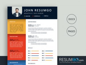 Eunike Colorful Creative Resume Template Resumgo pertaining to proportions 1024 X 768