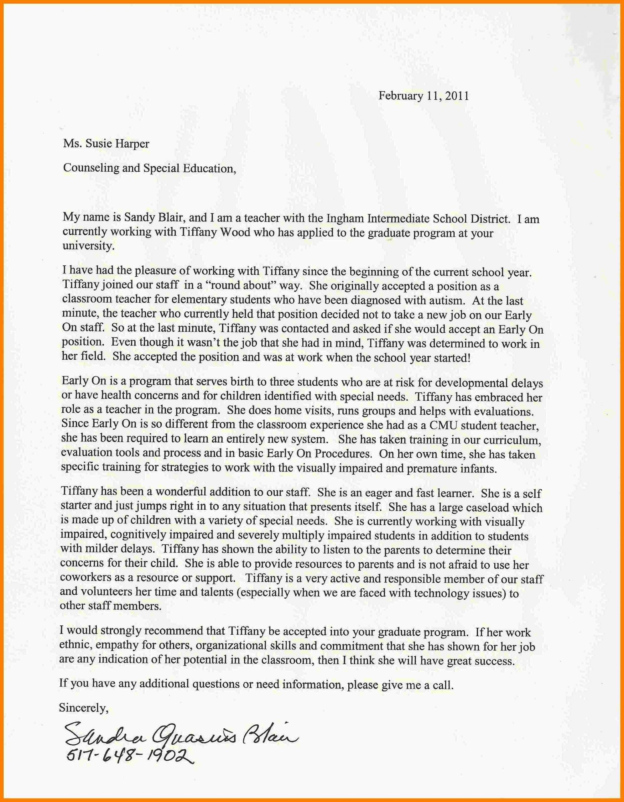 Example Letter Of Recommendation For Grad School Invazi within proportions 2526 X 3246