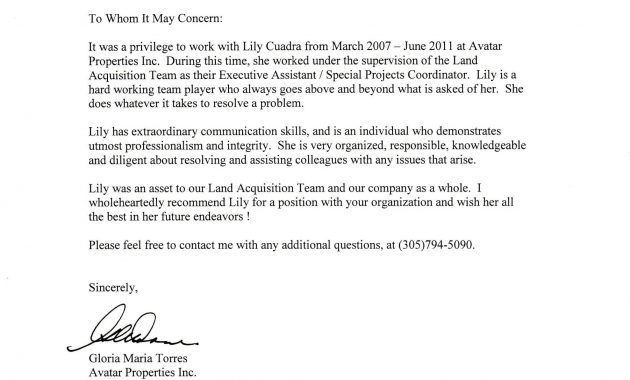 Example Of A Good Recommendation Letter Debandje within proportions 2550 X 3300