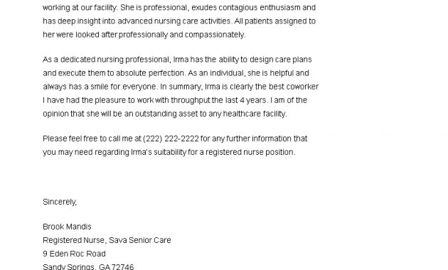 Example Of Letter Of Recommendation For Nursing School Menom with size 793 X 1122