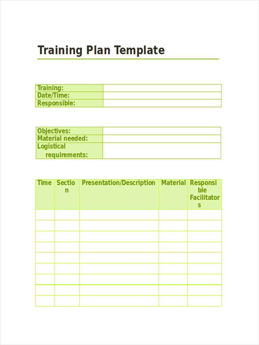 Example Of Training Schedule Template Debandje with regard to size 900 X 1200