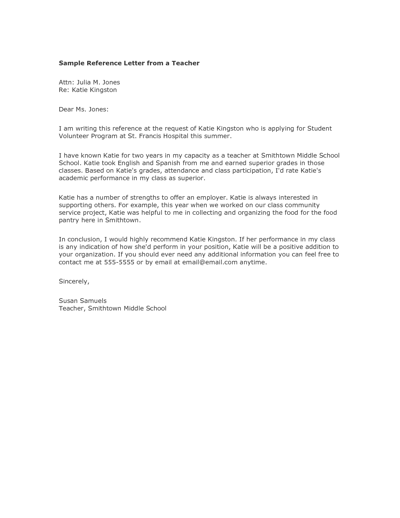 Example Teacher Recommendation Letter Dares with proportions 1275 X 1650