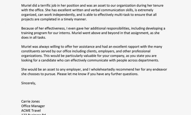 Examples Letter Of Recommendation For Employment Debandje for size 1000 X 1000