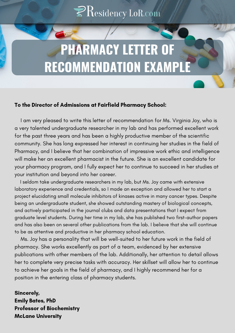 Excellent Pharmacy Letter Of Recommendation Writing Help intended for measurements 794 X 1123