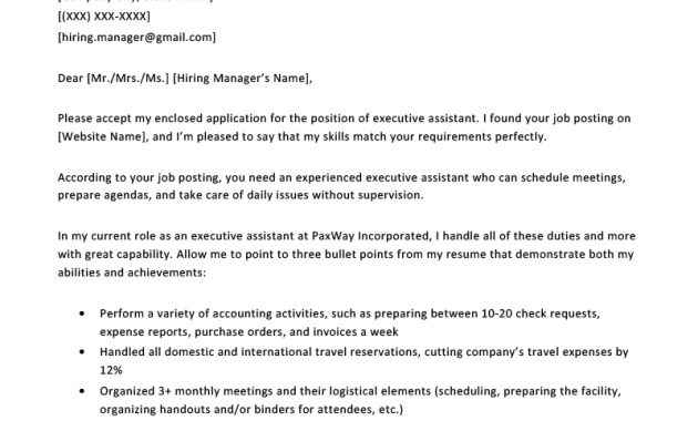 Executive Assistant Cover Letter Example Tips Resume Genius with size 800 X 1132