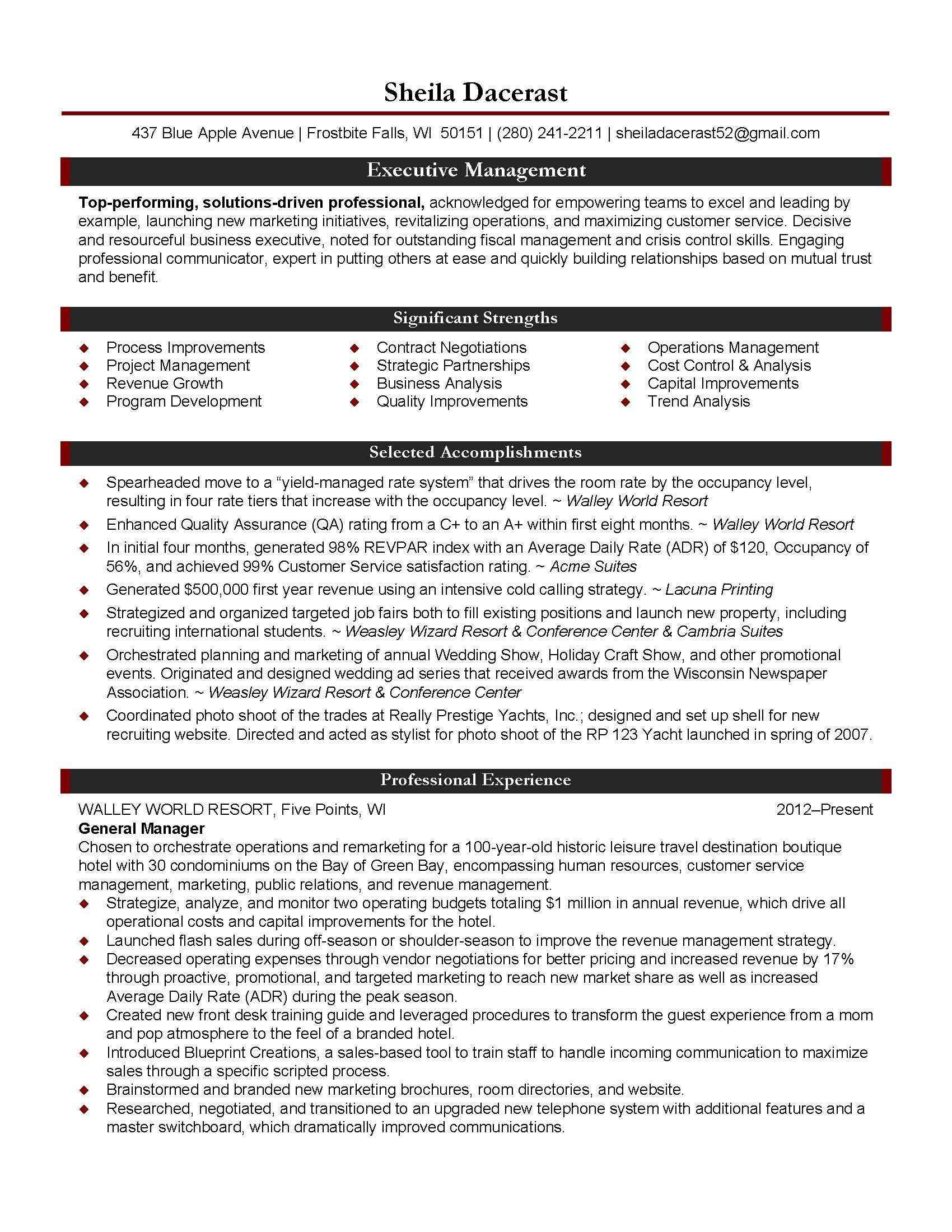 Executive Director Resume Template