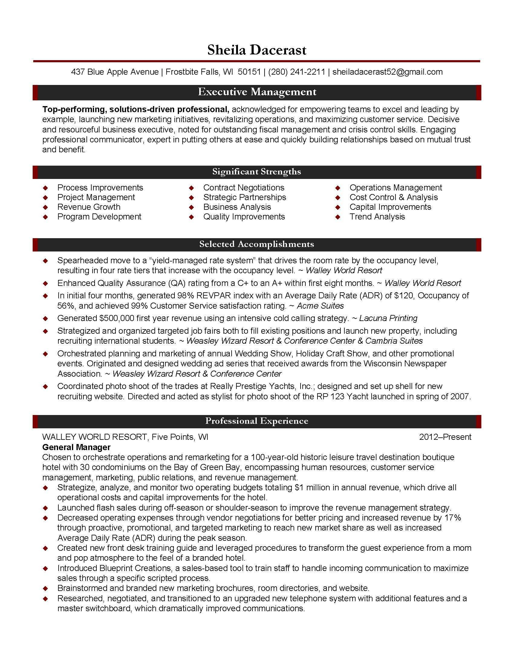 Executive Director Resume Non Profit Service Project Manager within size 1700 X 2200
