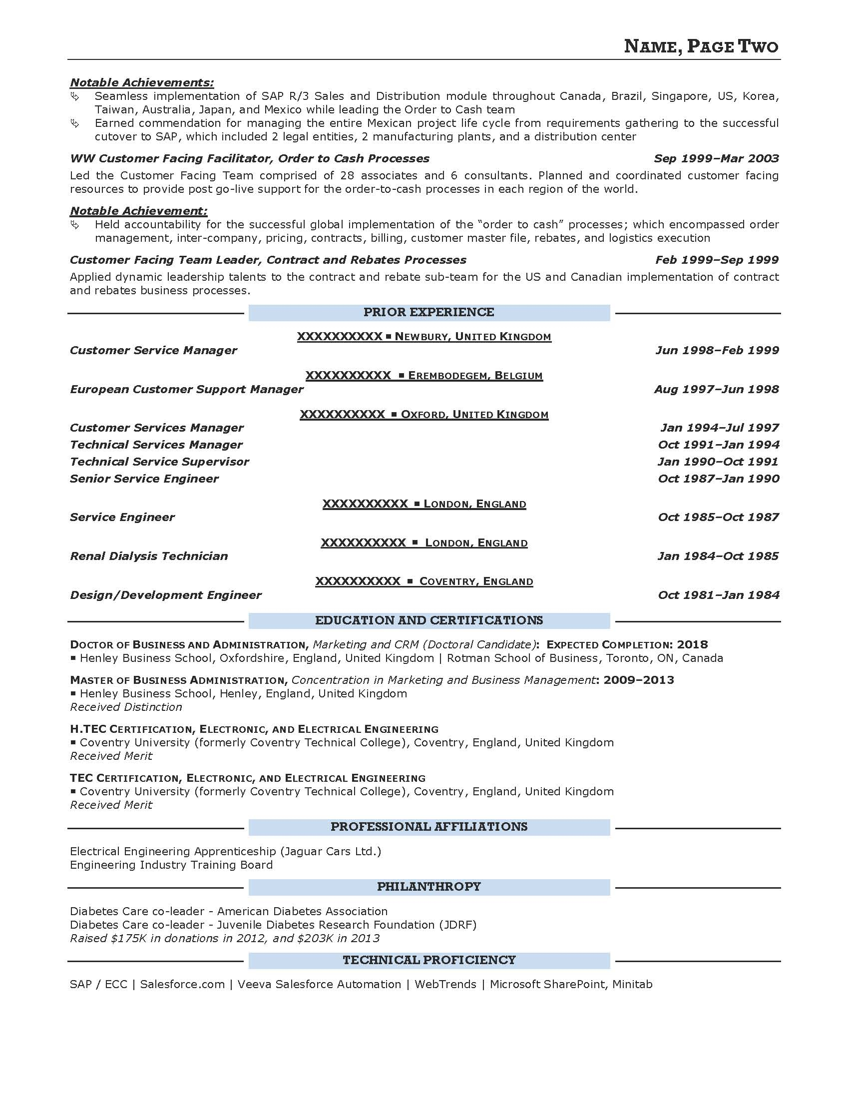 Executive Resume Samples Page Resume Prime with regard to sizing 1700 X 2200