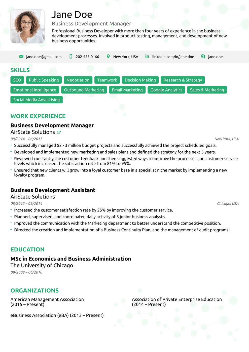 Executive Resume Template Resume Template Free Good with measurements 989 X 1400
